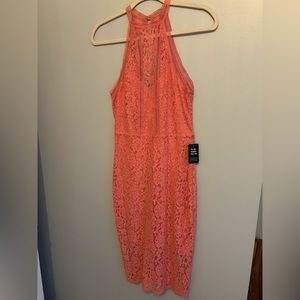 Women’s Express Strapless Dress. Color: Coral, Size: 4. New with tags